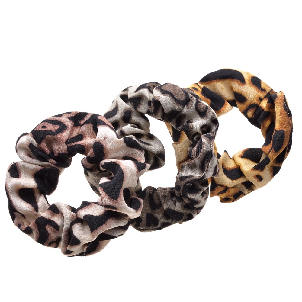🍒BOGO🍒 NWT Noir Ombré Leopard Print Scrunchies - Set of 3